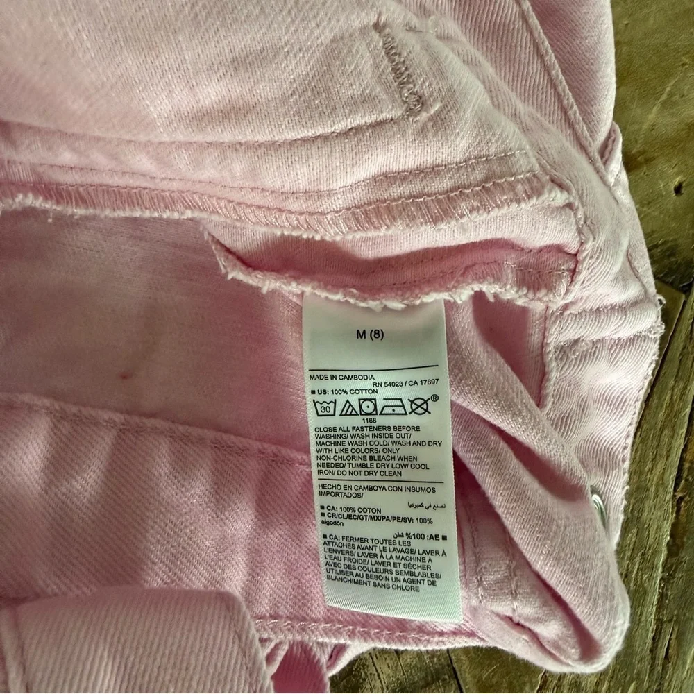 Old Navy Light Pink Kids Jean Girl Jacket M (8)